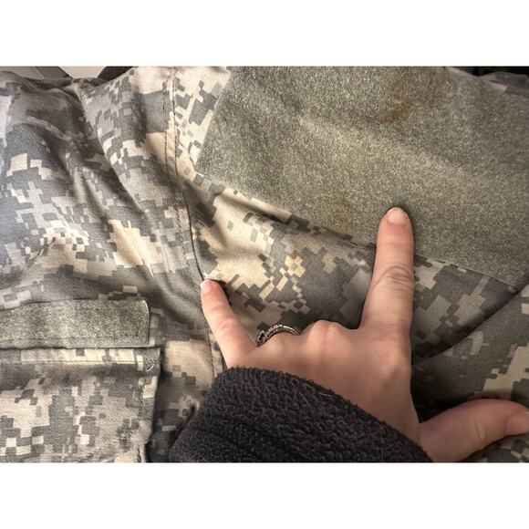 US Military Digital Camo Hooded Jacket Men M Field Coat Universal Pattern Stains - Picture 10 of 10